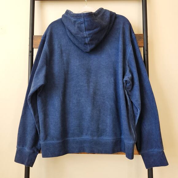 Heroes Motors Men's Washed Blue Cotton Blend Casual Pullover Hoodie Size XXL - Picture 4 of 4